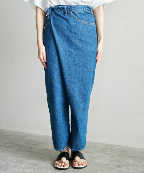 nitca（ニトカ）の「10ozデニム　おがみパンツ（デニムパンツ・レディース・インディゴブルー/キナリ/サックスブルー・FREE）」の17枚目の写真