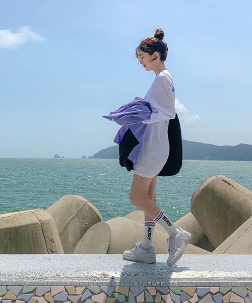 SONA（ソナ）の「SONYUNARA ワールドワイド長袖Tシャツ（Tシャツ/カットソー・レディース・ホワイト/ブラック・FREE）」の3枚目の写真