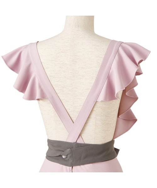 Francfranc（フランフラン）の「フレアフリル フルエプロン ピンク（エプロン・レディース・ピンク・FREE）」の5枚目の写真