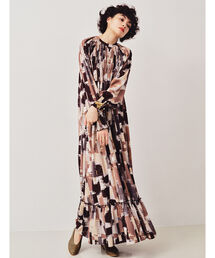 Ray BEAMS | RBS / プリント シャーリング ワンピース(ワンピース)