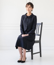 form forma（フォルムフォルマ）の「【お受験】ステンカラーセットアップスーツ/学校行事/ママスーツ/学校説明会/紺スーツ（スーツセット）」