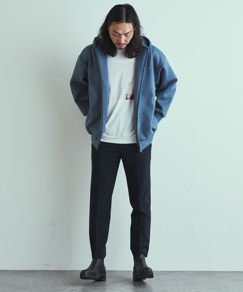 Lui's(ルイス)の「プレミアムダンボールZIPパーカー(パーカー・メンズ・ライトグレー/チャコールグレー/ブルー・FREE)」の13枚目の写真