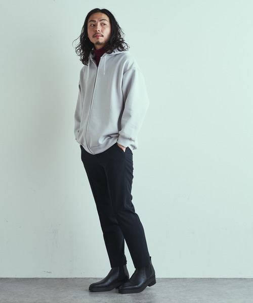 Lui's(ルイス)の「プレミアムダンボールZIPパーカー(パーカー・メンズ・ライトグレー/チャコールグレー/ブルー・FREE)」の11枚目の写真