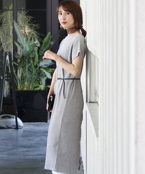 ElegChic(エレグシック)の「ワッフルボタンワンピース(ワンピース・レディース・ブラック/グレー/オフホワイト・XL/M)」の20枚目の写真