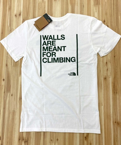 ウォールクライミング ロゴ バックプリント半袖Tシャツ