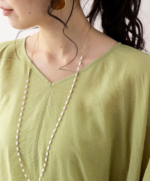 hunch（ハンチ）の「シアー ボリュームスリーブシャツ ブラウス（シャツ/ブラウス・レディース・ライトカーキ/グレイッシュブルー/チャコール/オフホワイト・FREE）」の21枚目の写真