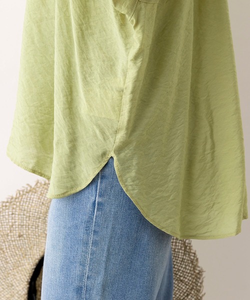 hunch（ハンチ）の「シアー ボリュームスリーブシャツ ブラウス（シャツ/ブラウス・レディース・ライトカーキ/グレイッシュブルー/チャコール/オフホワイト・FREE）」の22枚目の写真