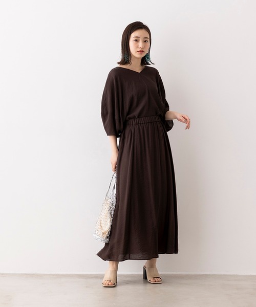 hunch（ハンチ）の「シアー ボリュームスリーブシャツ ブラウス（シャツ/ブラウス・レディース・ライトカーキ/グレイッシュブルー/チャコール/オフホワイト・FREE）」の7枚目の写真