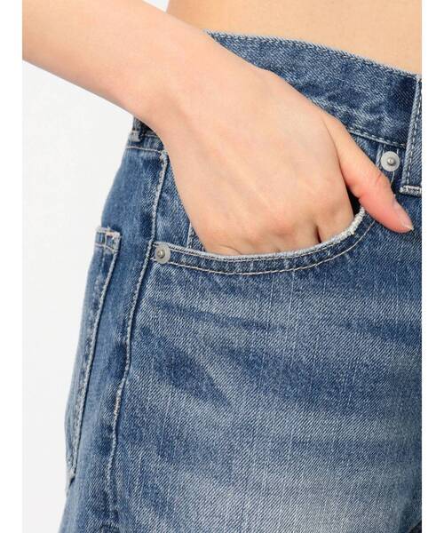 GYDA（ジェイダ）の「SIDE RIPPEDペグトップデニムPT（デニムパンツ・レディース・ライトブルー/ブルー・SMALL/MEDIUM/X-SMALL）」の19枚目の写真
