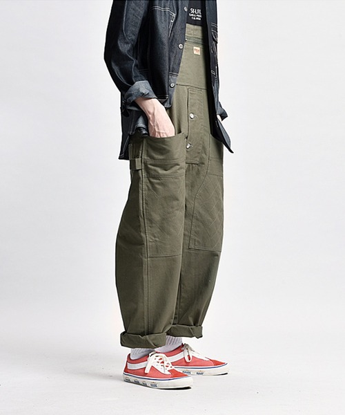 aimoha(アイモハ)の「【S'more】アウトドアアパレル サロペット(サロペット/オーバーオール・メンズ・カーキ/ブラック/ブラウン・LARGE/X-LARGE/MEDIUM/XX-LARGE)」の3枚目の写真