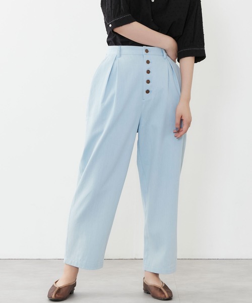 POU DOU DOU（プードゥドゥ）の「ボタンフライテーパードパンツ（その他パンツ・レディース・ブラック/ブラウン/ブルー系その他/キナリ・3）」の4枚目の写真