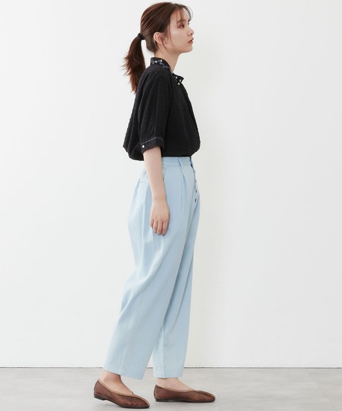 POU DOU DOU（プードゥドゥ）の「ボタンフライテーパードパンツ（その他パンツ・レディース・ブラック/ブラウン/ブルー系その他/キナリ・3）」の11枚目の写真