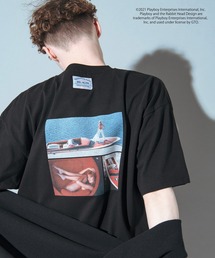 PLAYBOY | MR.OLIVE ミスターオリーブ / 別注 PLAYBOY Mr.PLAYBOY TYPE-2 T-SHIRT プレイボーイ ビッグシルエットバックプリントフォトTシャツ / M-022111(Tシャツ/カットソー)