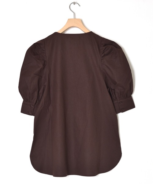 Alley by w closet(アリーバイダブルクローゼット)の「【Alley】ドレスシャツ風ブラウス(シャツ/ブラウス・レディース・ブラウン/キナリ/ライム・FREE)」の4枚目の写真