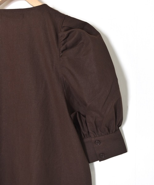 Alley by w closet(アリーバイダブルクローゼット)の「【Alley】ドレスシャツ風ブラウス(シャツ/ブラウス・レディース・ブラウン/キナリ/ライム・FREE)」の5枚目の写真