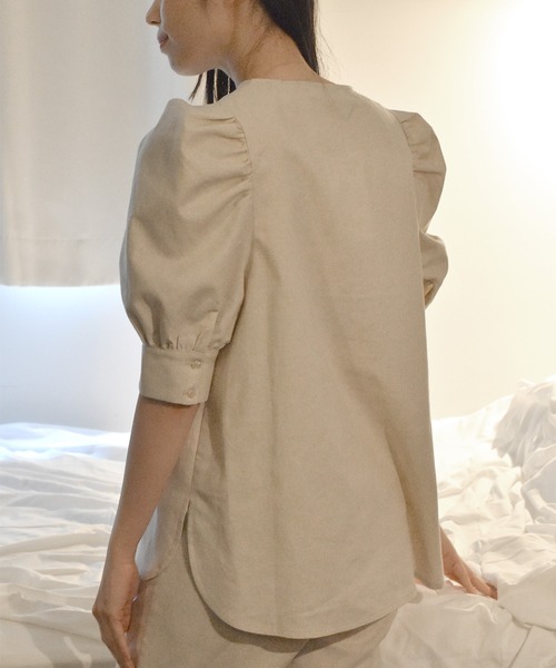 Alley by w closet(アリーバイダブルクローゼット)の「【Alley】ドレスシャツ風ブラウス(シャツ/ブラウス・レディース・ブラウン/キナリ/ライム・FREE)」の11枚目の写真