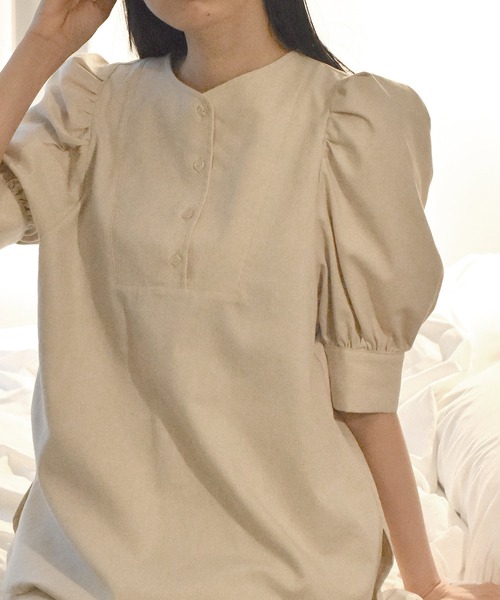 Alley by w closet(アリーバイダブルクローゼット)の「【Alley】ドレスシャツ風ブラウス(シャツ/ブラウス・レディース・ブラウン/キナリ/ライム・FREE)」の13枚目の写真