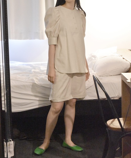 Alley by w closet(アリーバイダブルクローゼット)の「【Alley】ドレスシャツ風ブラウス(シャツ/ブラウス・レディース・ブラウン/キナリ/ライム・FREE)」の15枚目の写真