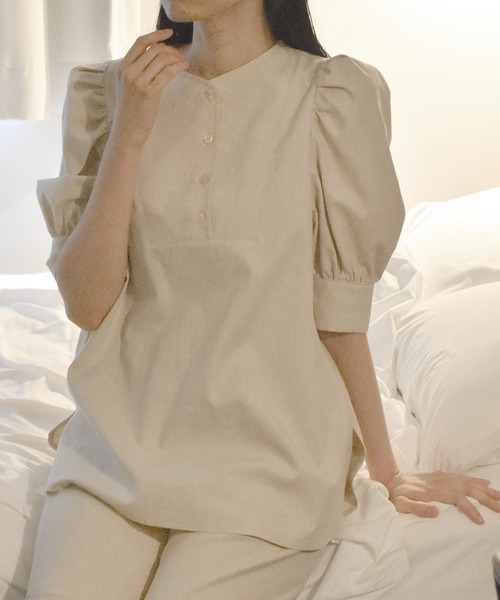 Alley by w closet(アリーバイダブルクローゼット)の「【Alley】ドレスシャツ風ブラウス(シャツ/ブラウス・レディース・ブラウン/キナリ/ライム・FREE)」の16枚目の写真