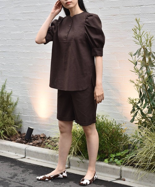 Alley by w closet(アリーバイダブルクローゼット)の「【Alley】ドレスシャツ風ブラウス(シャツ/ブラウス・レディース・ブラウン/キナリ/ライム・FREE)」の17枚目の写真