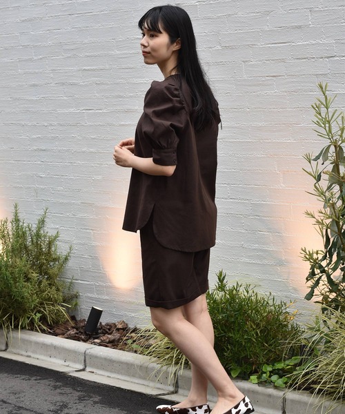 Alley by w closet(アリーバイダブルクローゼット)の「【Alley】ドレスシャツ風ブラウス(シャツ/ブラウス・レディース・ブラウン/キナリ/ライム・FREE)」の20枚目の写真