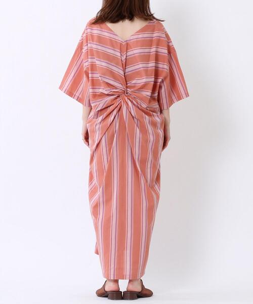 coen（コーエン）の「2WAYバックツイストストライプワンピース（ワンピース・レディース・ケリー/ダークグレー/シャーベット・LARGE/MEDIUM）」の12枚目の写真