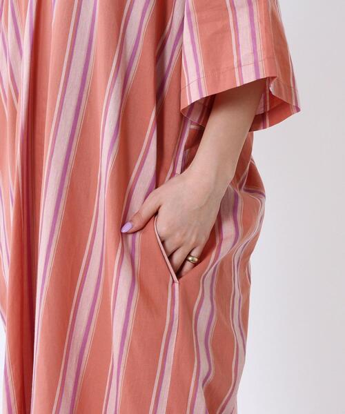coen（コーエン）の「2WAYバックツイストストライプワンピース（ワンピース・レディース・ケリー/ダークグレー/シャーベット・LARGE/MEDIUM）」の15枚目の写真