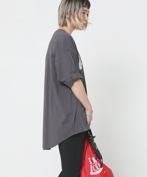 Sig FREAK'S STORE（シグフリークスストア）の「ロゴＴシャツ（Tシャツ/カットソー・レディース・グレー/グリーン/ベージュ・ﾌﾘ-）」の8枚目の写真