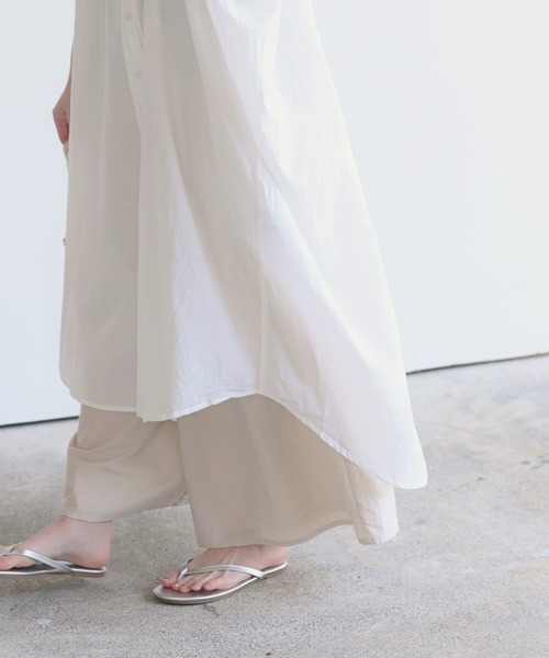 rps(アールピーエス)の「コットンキャンブリックシャツワンピース(シャツワンピース・レディース・チャコールグレー/オフホワイト/ブラック/ベージュ・M)」の10枚目の写真