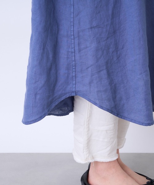 PUAL CE CIN（ピュアルセシン）の「麻／リネンキャンバスワンピース（ワンピース・レディース・オフホワイト/スミクロ/ベージュ/ブルー・FREE）」の13枚目の写真