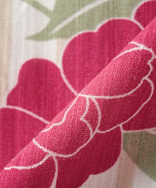 petit main（プティマイン）の「レトロ花柄浴衣（浴衣・キッズ・レッド/ライトピンク・120cm/130cm/90cm/110cm/100cm）」の10枚目の写真