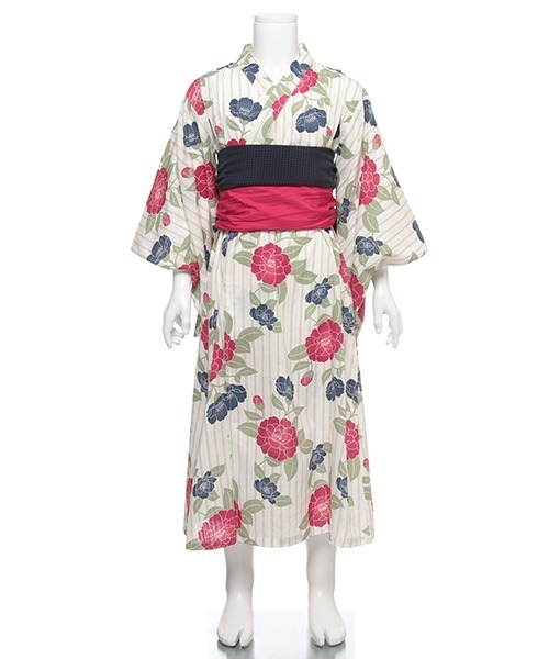 petit main（プティマイン）の「レトロ花柄浴衣（浴衣・キッズ・レッド/ライトピンク・120cm/130cm/90cm/110cm/100cm）」の11枚目の写真