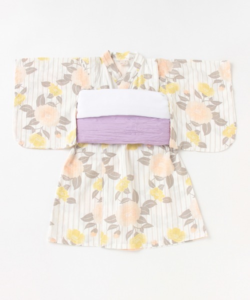 petit main（プティマイン）の「レトロ花柄浴衣（浴衣・キッズ・レッド/ライトピンク・120cm/130cm/90cm/110cm/100cm）」の14枚目の写真