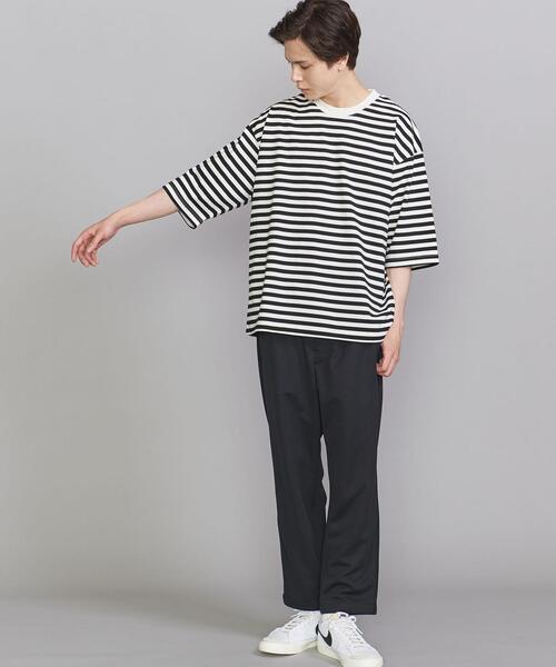 BEAUTY&YOUTH UNITED ARROWS(ビューティーアンドユースユナイテッドアローズ)の「BY コンパクトスピン ワイド テーパード ボーダー Tシャツ(Tシャツ/カットソー・メンズ・ブラック/レッド/ケリー・SMALL/MEDIUM/LARGE/X-LARGE)」の10枚目の写真