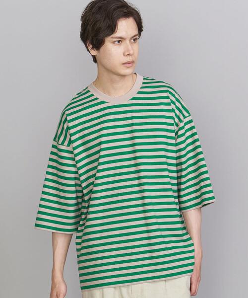 BEAUTY&YOUTH UNITED ARROWS(ビューティーアンドユースユナイテッドアローズ)の「BY コンパクトスピン ワイド テーパード ボーダー Tシャツ(Tシャツ/カットソー・メンズ・ブラック/レッド/ケリー・SMALL/MEDIUM/LARGE/X-LARGE)」の11枚目の写真
