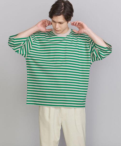 BEAUTY&YOUTH UNITED ARROWS(ビューティーアンドユースユナイテッドアローズ)の「BY コンパクトスピン ワイド テーパード ボーダー Tシャツ(Tシャツ/カットソー・メンズ・ブラック/レッド/ケリー・SMALL/MEDIUM/LARGE/X-LARGE)」の13枚目の写真