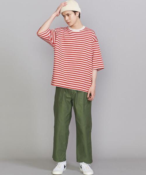 BEAUTY&YOUTH UNITED ARROWS(ビューティーアンドユースユナイテッドアローズ)の「BY コンパクトスピン ワイド テーパード ボーダー Tシャツ(Tシャツ/カットソー・メンズ・ブラック/レッド/ケリー・SMALL/MEDIUM/LARGE/X-LARGE)」の15枚目の写真