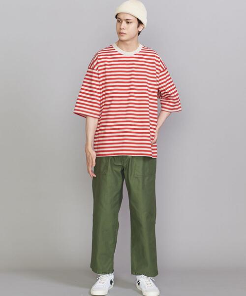 BEAUTY&YOUTH UNITED ARROWS(ビューティーアンドユースユナイテッドアローズ)の「BY コンパクトスピン ワイド テーパード ボーダー Tシャツ(Tシャツ/カットソー・メンズ・ブラック/レッド/ケリー・SMALL/MEDIUM/LARGE/X-LARGE)」の16枚目の写真