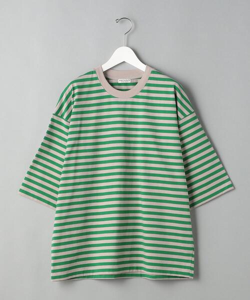 BEAUTY&YOUTH UNITED ARROWS(ビューティーアンドユースユナイテッドアローズ)の「BY コンパクトスピン ワイド テーパード ボーダー Tシャツ(Tシャツ/カットソー・メンズ・ブラック/レッド/ケリー・SMALL/MEDIUM/LARGE/X-LARGE)」の18枚目の写真