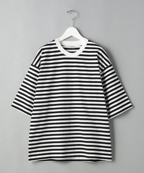 BEAUTY&YOUTH UNITED ARROWS(ビューティーアンドユースユナイテッドアローズ)の「BY コンパクトスピン ワイド テーパード ボーダー Tシャツ(Tシャツ/カットソー・メンズ・ケリー/レッド/ブラック・SMALL/X-LARGE/MEDIUM/LARGE)」の13枚目の写真