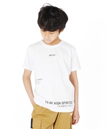 GLAZOS | 天竺・接触冷感ランダムロゴ半袖Tシャツ(Tシャツ/カットソー)