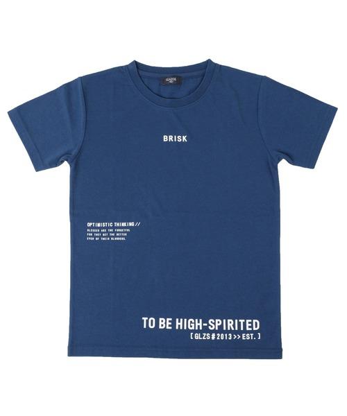 GLAZOS（グラソス）の「天竺・接触冷感ランダムロゴ半袖Tシャツ（Tシャツ/カットソー・キッズ・チャコールグレー/ホワイト/ブルー・160cm/130cm/170cm/140cm/150cm）」の3枚目の写真