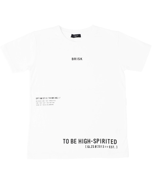 GLAZOS（グラソス）の「天竺・接触冷感ランダムロゴ半袖Tシャツ（Tシャツ/カットソー・キッズ・チャコールグレー/ホワイト/ブルー・160cm/130cm/170cm/140cm/150cm）」の12枚目の写真