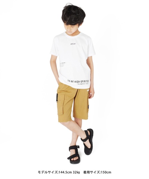 GLAZOS（グラソス）の「天竺・接触冷感ランダムロゴ半袖Tシャツ（Tシャツ/カットソー・キッズ・チャコールグレー/ホワイト/ブルー・160cm/130cm/170cm/140cm/150cm）」の9枚目の写真