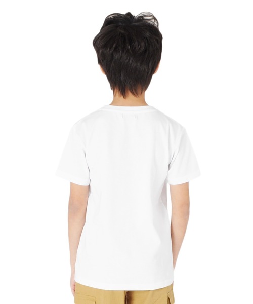 GLAZOS（グラソス）の「天竺・接触冷感ランダムロゴ半袖Tシャツ（Tシャツ/カットソー・キッズ・チャコールグレー/ホワイト/ブルー・160cm/130cm/170cm/140cm/150cm）」の7枚目の写真