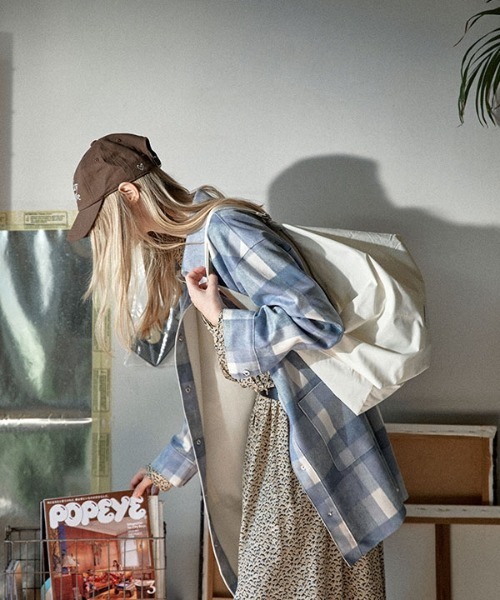 ●FENNEC●FABRIC HOBO BAG ビッグバッグ 韓国人気 FENNEC(フェネック)の「【FENNEC 】ファブリックホボバッグ