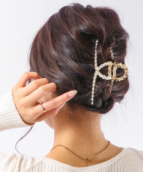 Ree&Mee(リーアンドミー)の「Ree&Mee リボンバレッタ バンスクリップ(バレッタ/ヘアクリップ・レディース・ホワイト/ブラック/ブラウン/ピンク/シルバー/ゴールド/ブルー/クリア/モカ/ゴールド系その他2/ゴールド系その他・FREE)」の9枚目の写真