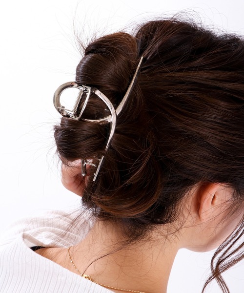 Ree&Mee(リーアンドミー)の「Ree&Mee リボンバレッタ バンスクリップ(バレッタ/ヘアクリップ・レディース・ホワイト/ブラック/ブラウン/ピンク/シルバー/ゴールド/ブルー/クリア/モカ/ゴールド系その他2/ゴールド系その他・FREE)」の7枚目の写真