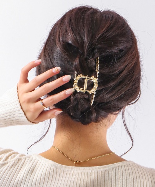 Ree&Mee(リーアンドミー)の「Ree&Mee リボンバレッタ バンスクリップ(バレッタ/ヘアクリップ・レディース・ホワイト/ブラック/ブラウン/ピンク/シルバー/ゴールド/ブルー/クリア/モカ/ゴールド系その他2/ゴールド系その他・FREE)」の16枚目の写真