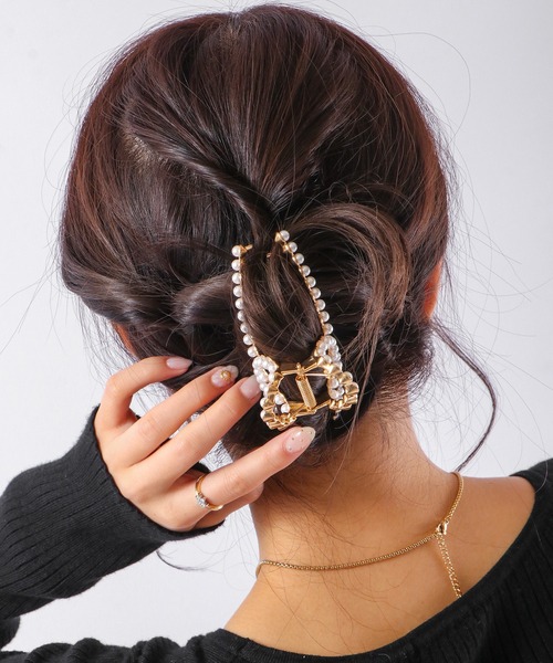 Ree&Mee(リーアンドミー)の「Ree&Mee リボンバレッタ バンスクリップ(バレッタ/ヘアクリップ・レディース・ホワイト/ブラック/ブラウン/ピンク/シルバー/ゴールド/ブルー/クリア/モカ/ゴールド系その他2/ゴールド系その他・FREE)」の21枚目の写真